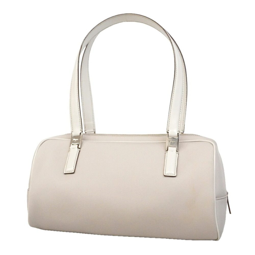Salvatore Ferragamo handbag, nylon, gray, women's.